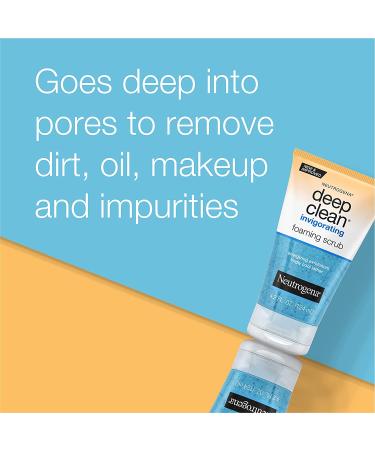 Neutrogena Deep Clean Invigorating Foaming Facial Scrub - 4.2 fl. oz | Glycerin Cooling Gel Face Wash for Dirt, Oil & Makeup Removal - Buy Online on GoSupps.com