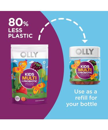 OLLY Kids Multivitamin + Probiotic Gummy | Berry Flavored Chewables for Digestive Support | 120 Count Pouch - Buy Online on GoSupps.com