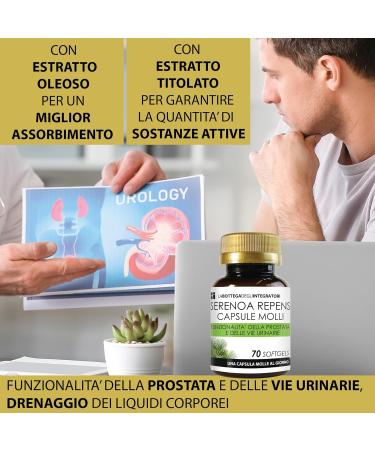 LABOTTEGADEGLIINTEGRATORI SERENOA REPENS 140 SOFTGELS WITH 320 MG OIL STANDARDIZED AT 90 SOFT CAPSULES FOR THE PROSTATE AND URINARY TRACT 1 SOFTGEL CAPSULE PER DAY - Buy Online on GoSupps.com