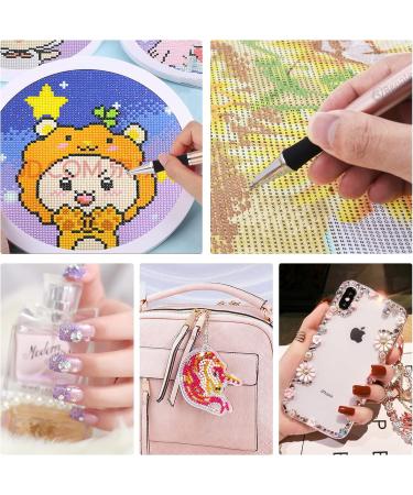benote Diamond Art Pen  Twist Drill Pen Diamond Art Tools with Square and Round Pen Tips Multi Replacement Pen Heads Wax  for Art DIY Craft Adults or Kids - B9 Rose Gold - Buy Online on GoSupps.com