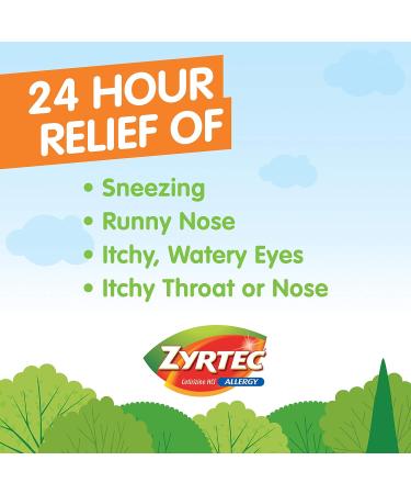 Zyrtec 24 Hour Allergy Relief Tablets 10 mg - 45 ct | Cetirizine HCl Antihistamine Medicine - Buy Online on GoSupps.com