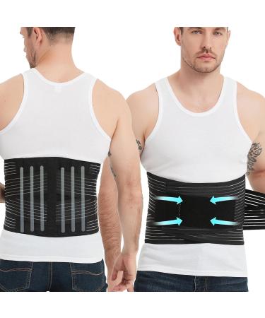Adjustable Lumbar Support Belt for Men & Women | Breathable Back Brace for Lower Back Pain Herniated Disc & Sciatica - Medium - Buy Online on GoSupps.com