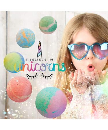 Unicorn Bath Bombs for Girls - 6 Pack with Jewelry Inside & Gift Box - Natural & Organic, Skin Moisturizing Bath Bombs for Kids - Birthday Gift - Buy Online on GoSupps.com