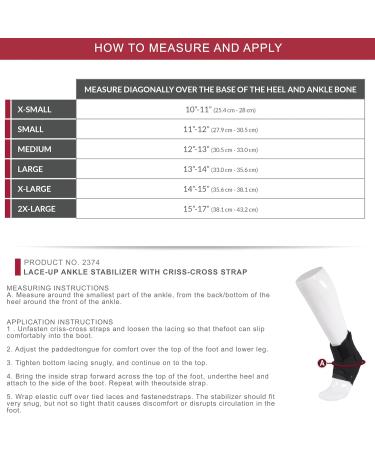 OTC Ankle Stabilizer Brace - Criss-Cross Lace-Up Adjustable Support - Black Medium | Shop Internationally - Buy Online on GoSupps.com