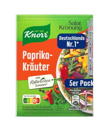 Knorr Salad Dressing Paprika Herbs - 15x5 Pack | Natural Ingredients for Delicious Salads - International Shipping Available - Buy Online on GoSupps.com