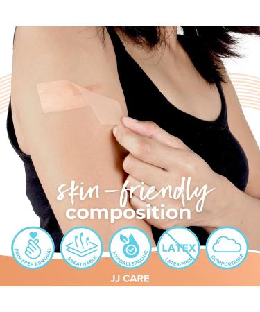 JJ CARE 1.6 x 120 Soft Silicone Scar Tape - Flexible, Washable & Reusable Medical Grade Strips for Surgical Scars - Latex-Free Silicone Tape - Buy Online on GoSupps.com