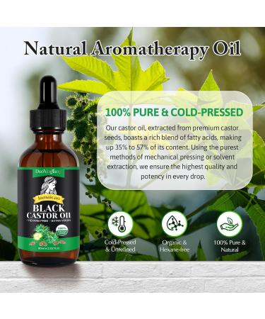 Organic Cold Pressed Castor Oil 2 Pack | 100% Pure Jamaican Black Oil for Hair Growth Eyelashes & Skin - 120ml Glass Bottles - Buy Online on GoSupps.com