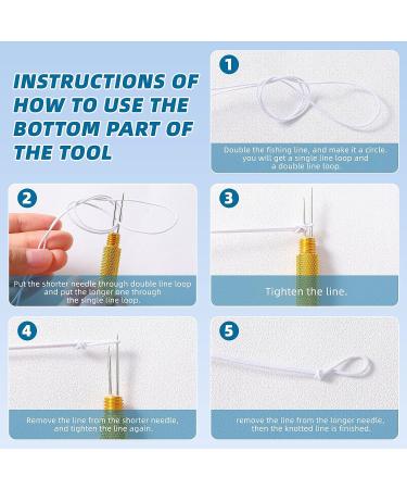 3-Piece Fishing Knot Tying Tool Set with U-Shaped Scissors - Portable Fast Supplies for Nail, Hook, and Loop Knots - Buy Online on GoSupps.com
