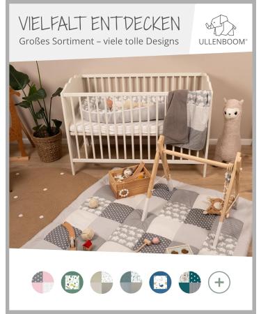 ULLENBOOM Gray Elephants 75x85 cm Diaper Pad Cover - Removable Cotton Baby Changing Table Wrap (EU Made) - Buy Online on GoSupps.com