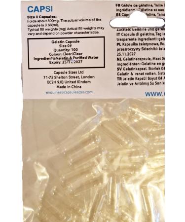 Size 0 Empty Capsules - Pack of 200 | High-Quality Gelatin Capsules - Buy Online on GoSupps.com