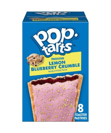 Pop-Tarts Toaster Pastries Breakfast Foods Kids Snacks - Frosted Lemon Blueberry Crumble - 8 Pop-Tarts - Buy Online on GoSupps.com