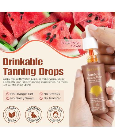 CLFJLXYX Tanning drops to drink 2025 selftanning drops for sunless tanning improve natural complexion melanin boost without sun damage for all skin types 60ml - Buy Online on GoSupps.com