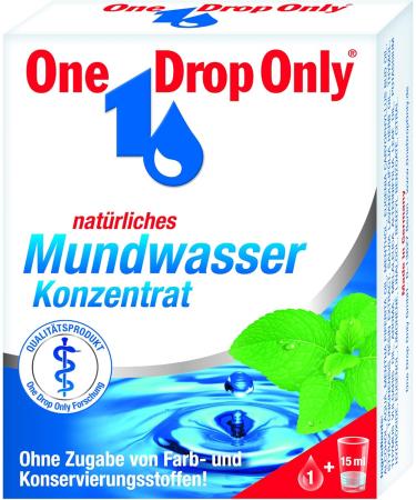 One Drop Only Antibacterial Mouthwash Concentrate - Natural Fluoride-Free 50ml - Daily Protection Against Gingivitis & Bad Breath - Buy Online on GoSupps.com