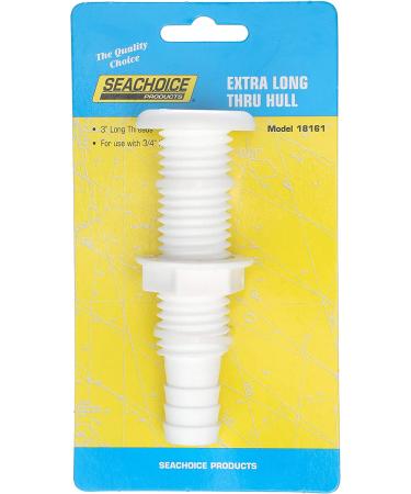 Seachoice 3/4 ID Polypropylene Extra Long Thru-Hull Connector - White Finish - Buy Online on GoSupps.com