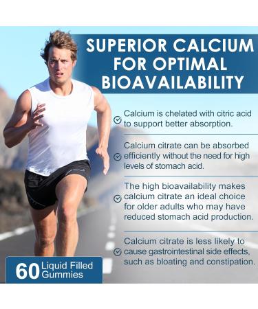 Calcium Citrate 1000mg Filled Gummies + Iron Bisglycinate 26mg - Buy Online on GoSupps.com