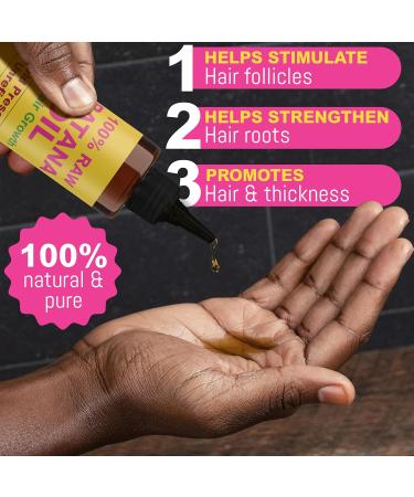 Batana Oil for Hair Growth | 100% Pure Cold Pressed Treatment for Curly Hair | Chemical-Free Solution for Men & Women | International Shipping Available - Buy Online on GoSupps.com