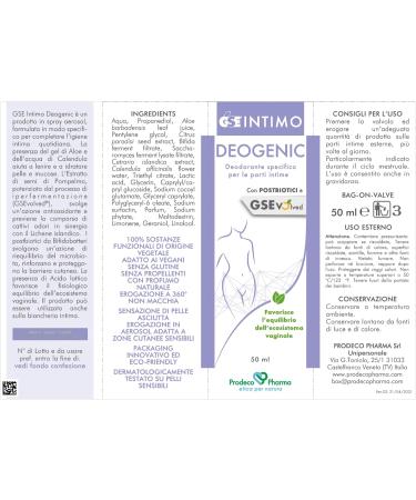 Prodeco Pharma Gse Intimo Deogenic 50 ml - Buy Online on GoSupps.com