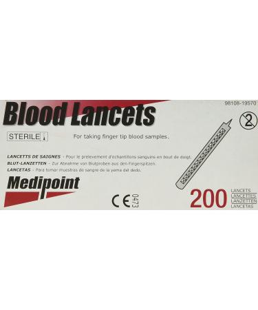 MEDIpoint Stainless Steel Lancet 200 Count - High-Quality Lancets for Precision Blood Sampling - Buy Online on GoSupps.com