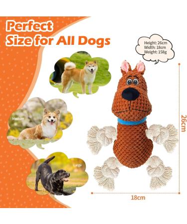 Lifefav Cotton Rope Dog Plush Toy for Middle Large Dogs - Fun Squeaky & Interactive Toy for Boredom - Dog Birthday Gift - Multicolor - Buy Online on GoSupps.com
