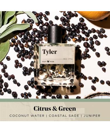 GUY FOX - Tyler - Cologne For Men | Coastal Sage Coconut Water & Juniper| Citrus Airy Men's Cologne | Men's Fragrance Inspired by a Summer Day | 1.7 Fl Oz - Buy Online on GoSupps.com