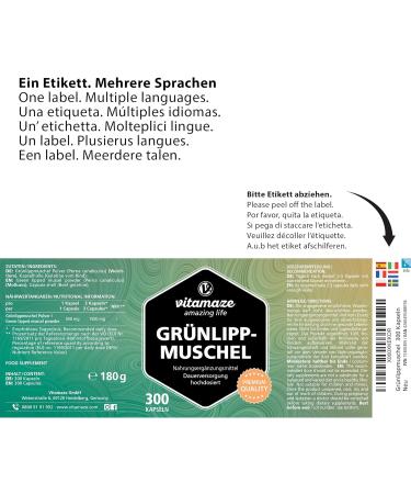 Green Lipped Mussel 1500mg - Omega-3 & Glycosaminoglycans - 300 Capsules | Pure New Zealand Powder Supplement for Cartilage and Joints | German Quality - Buy Online on GoSupps.com