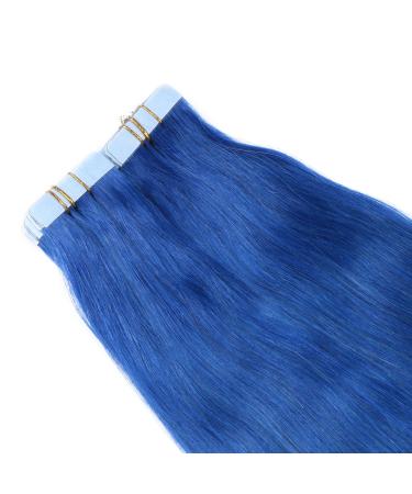 Buy 60cm Blue Tape-in Hair Extensions | 100% Remy Real Hair | Novon Hair Extensions - 60 Tresses 150g Total - Buy Online on GoSupps.com