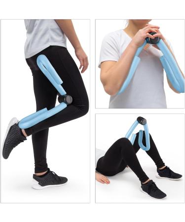 Relaxdays Thigh Trainer - Multifunctional Home Fitness Equipment for Legs & Arms - Light Blue Adductor & Leg Press - Buy Online on GoSupps.com