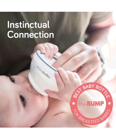 Nanobebe Breastmilk Baby Bottle - Award Winning Innovation for Breastfed Babies | Anti Colic, Perfect Latch, Preserves Breast Milk Nutrients | 3-Pack Teal Stage 1 - Buy Online on GoSupps.com