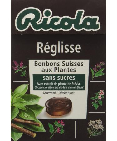 Ricola Swiss Sugar Free Licorice Plant Sweets 50 g - Pack of 5