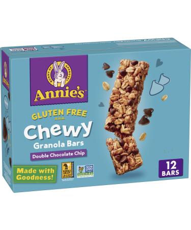 Annie's Gluten Free Chewy Granola Bar Double Chocolate Chip 11.76 oz 12 Bars Chocolate Chip 6 Count (Pack of 12)