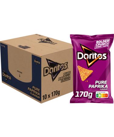 Doritos Doritos Tortilla Chips Pure Paprika Box of 10 x 170g