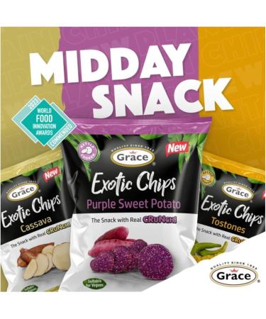 Grace Exotic Chips | Sweet Potato | 8x75g - Buy Online on GoSupps.com