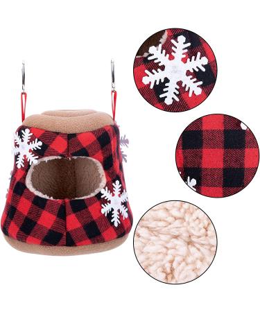 ZYP 2 Pack Winter Bird Nest & Snuggle Cave Hanging Hammock Cage - Cozy Hideaway Sleeping Bed for Parakeet, Cockatiel, Conure, Cockatoo, Macaw - Christmas Special - Buy Online on GoSupps.com