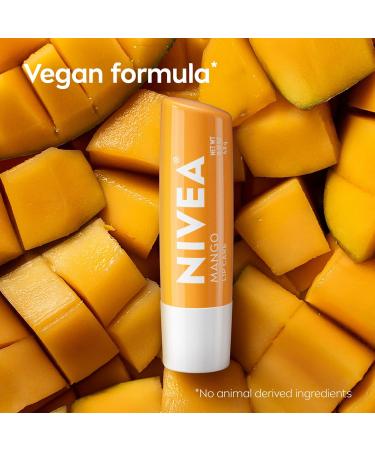 NIVEA Lip Mango Care - Orange - Pack of 4 - 0.17 Oz. - Buy Online on GoSupps.com
