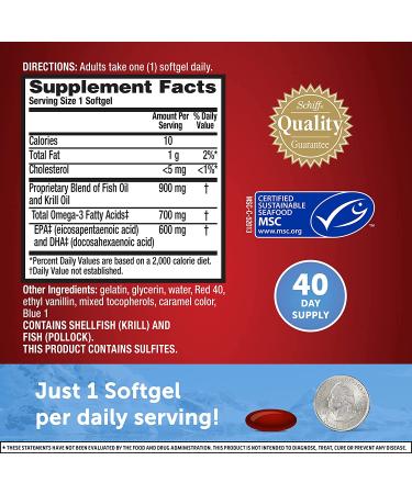 Schiff MegaRed Advanced 4-in-1 Omega-3s Extra Strength 900 mg - 40 Softgels - Buy Online on GoSupps.com