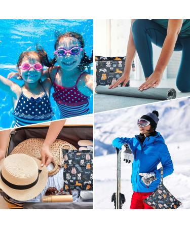 Loscarol 2-Piece Personalized Wet Bag Set for Kindergarten - Large & Small Diaper Bags for Cloth Diapers (Cat Design) - Perfect for Baby Essentials - Buy Online on GoSupps.com