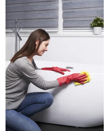 Lanon Wahoo 3 Pair Reusable Household Gloves - Skin-Friendly Cotton Lined Kitchen & Cleaning Gloves - Red Size L - Buy Online on GoSupps.com