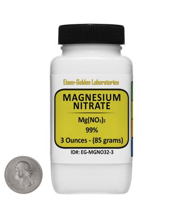 Magnesium Nitrate Mg(NO3) 2 99% USP Food Grade Powder 3 Oz in a Bottle 3 Ounce (Pack of 1)
