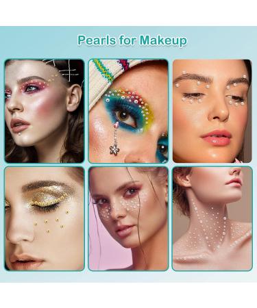 5600 PCS Nail Art Pearls Flatback Pearls - Gold, Silver, Beige, White - Nail Gems with Brushes, Pencil, Tweezer - For Nail Art, Makeup, Crafts - Buy Online on GoSupps.com