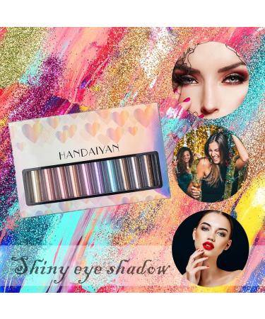  Beliky Girl 12 Colours Liquid Eyeshadow Set Matte Shiny Long Lasting Diamond Glitter Eyeshadow Crystal Diamond Eye Liner Pen - Buy Online on GoSupps.com