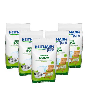 Heitmann Pure Pure Soda: Ecological multi-purpose cleaner for the household addition to detergent and cleaning agent 5x 500g 500 g (5 Pack)