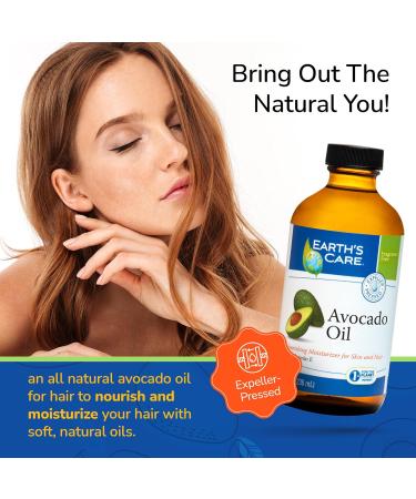 Earth s Care Avocado Oil - Nourishing Hair & Skin Treatment with Vitamin E | 8 FL OZ Glass Bottle - Buy Online on GoSupps.com
