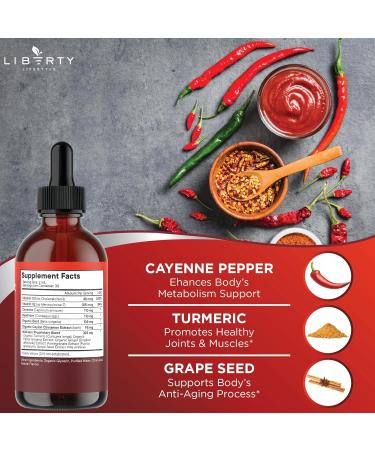 Cayenne Pepper Supplement Liquid Drops + Hawthorn Berry Vitamin D3 K2 Beet Root Powder Ceylon Cinnamon Turmeric Curcumin Organic Panax Ginseng - 4oz 2 Fl Oz (Pack of 2) - Buy Online on GoSupps.com