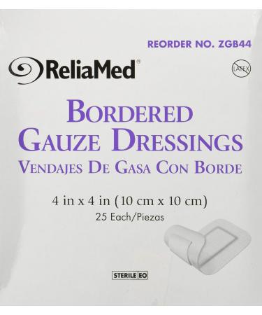 Sterile Bordered Gauze Dressing 4 x 4 Box of 25