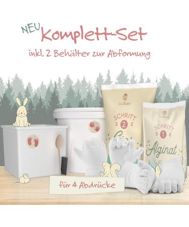 Soulbaby Plasterprint Baby Hand and Foot Set | 100% Made in Germany | Perfect Baby Gift for Boys & Girls | Capture Precious Handprints & Footprints | Ideal Birth Gift - Buy Online on GoSupps.com