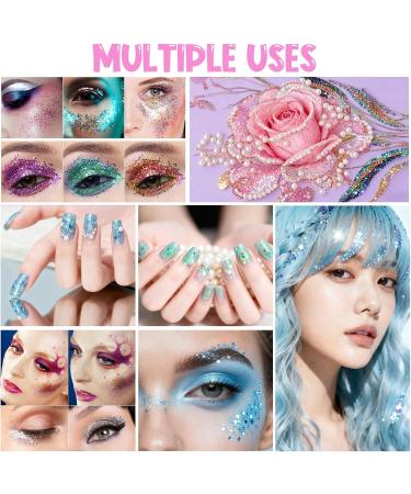  Kuvarix Face Glitter Powder 12 Colors Glitter Body Glitter Fluorescent Color Party Accessory Festival Accessory Halloween Makeup for Party Carnival - Buy Online on GoSupps.com