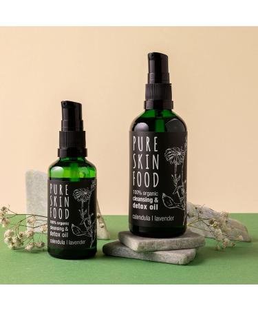 PURE SKIN FOOD Cleansing & Detox Oil - Calendula & Lavender 100ml | Natural Skincare for Radiant Skin - PSF-1204-100 - Buy Online on GoSupps.com