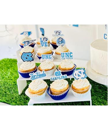 North Carolina Tar Heels Cupcake Toppers (24 Pcs) University of North Carolina Party Supplies for Football Birthday Gift UNC Graduation Party Decorations - Buy Online on GoSupps.com