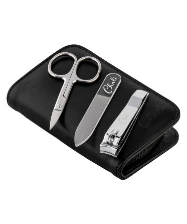 Chali 5-Part Stainless Steel Manicure Set for Men & Women - Nail Scissors Clippers Tweezers & Glass Files - Premium Nail Care Kit - Buy Online on GoSupps.com