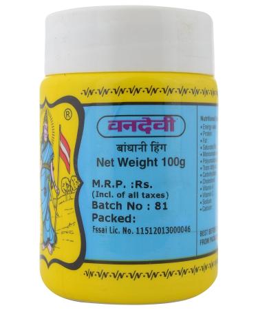 Vandevi Brown Hing Powder 100g (3.52 oz) - Organic Indian Spice Asafoetida Extract - Vegetarian Friendly - Buy Online on GoSupps.com